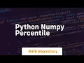 python numpy percentile