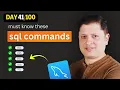 Learn These 6 SQL Commands 80 of Your Work Is DONE SQL for Beginners in Hindi