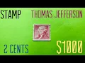 Stamps Thomas Jefferson 2 cents red 1954 Josershina in world