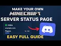 How to make Own Minecraft Server Status Page Discord Bot