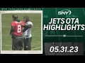 Aaron Rodgers Breece Hall Garrett Wilson and more work out at Jets OTAs Jets Highlights SNY