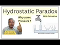 Hydrostatic paradox meaning and explained animated mechanical properties of fluids - physics