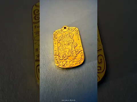Zhao Gongming, God of War & Wealth 🐉🔥 Stunning Gold Pendant #Shorts