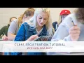 Class Registration Tutorial
