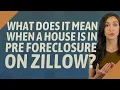 What does it mean when a house is in pre foreclosure on Zillow