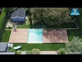 Sliding pool deck cover
