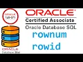 ORACLE DATABASE SQL CERTIFICATION 1Z0-071 ROWNUM AND ROWID IN ORACLE SQL 31
