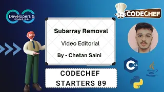 Subarray Removal Starters 89 CodeChef DCC NIT-A