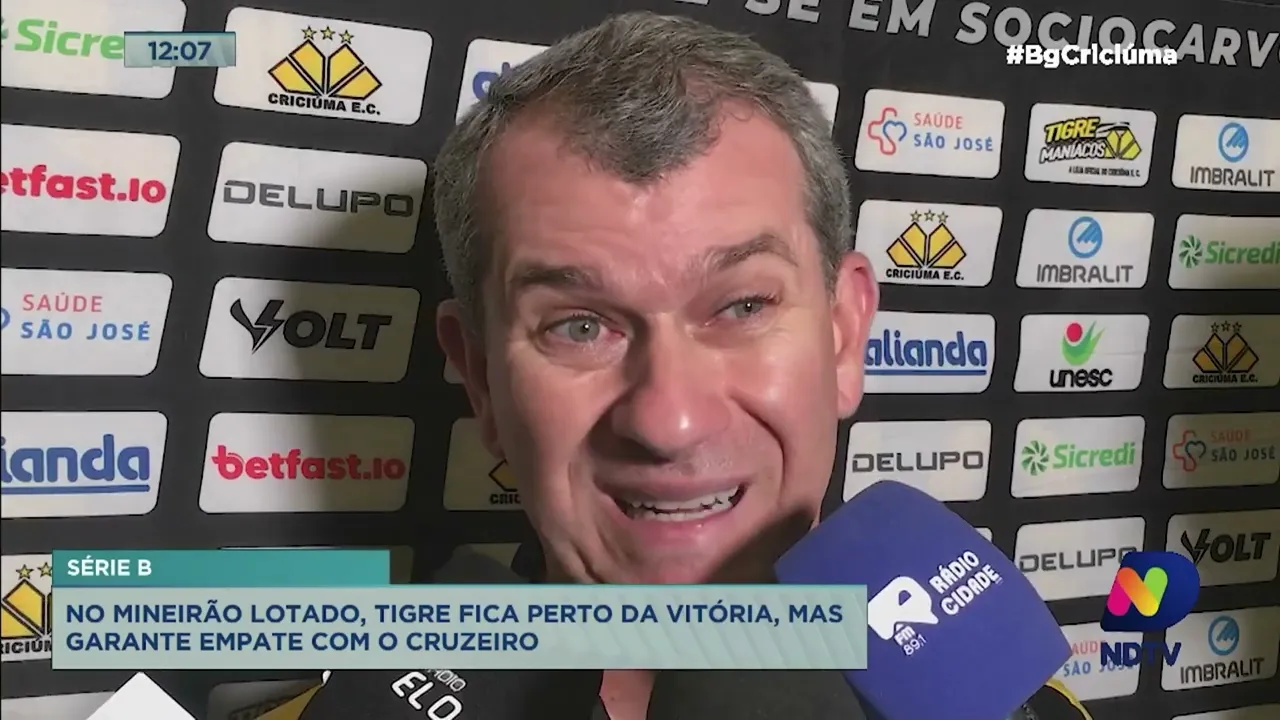 Criciúma arranca empate do Cruzeiro diante de Mineirão lotado