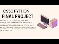 CS50 Python Final Project Budget - Tracker