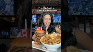 First Girl To Finish This Restaurant Food Challenge Shorts Food Eating 