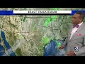 Elevated rain chances today with highs in the upper 70s and 80 degrees