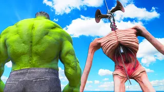 the hulk vs siren head epic battle