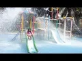 Download Lagu MANY CHILD PLAYING WATER SLIDE TOGETHER Kids Playing Water and Slide In The Swimming Pool