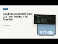 Building a Complete Real CLI Tool Putting It All Together