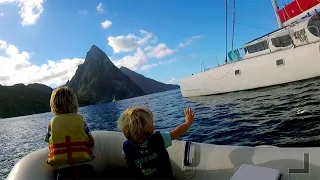 Sailing kids go to preschool in Saint Lucia