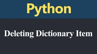 Deleting Dictionary Item in Python Hindi