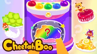 Colorful Snack Dispenser? What Comes Out? 🍬😋 | Color Songs | Food Songs | #Cheetahboo