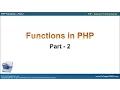 31010 - Functions in PHP
