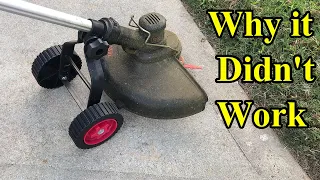 String Trimmer SUPPORT WHEELS - Install Trial Review