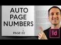 How to add Automatic Page Numbers in InDesign
