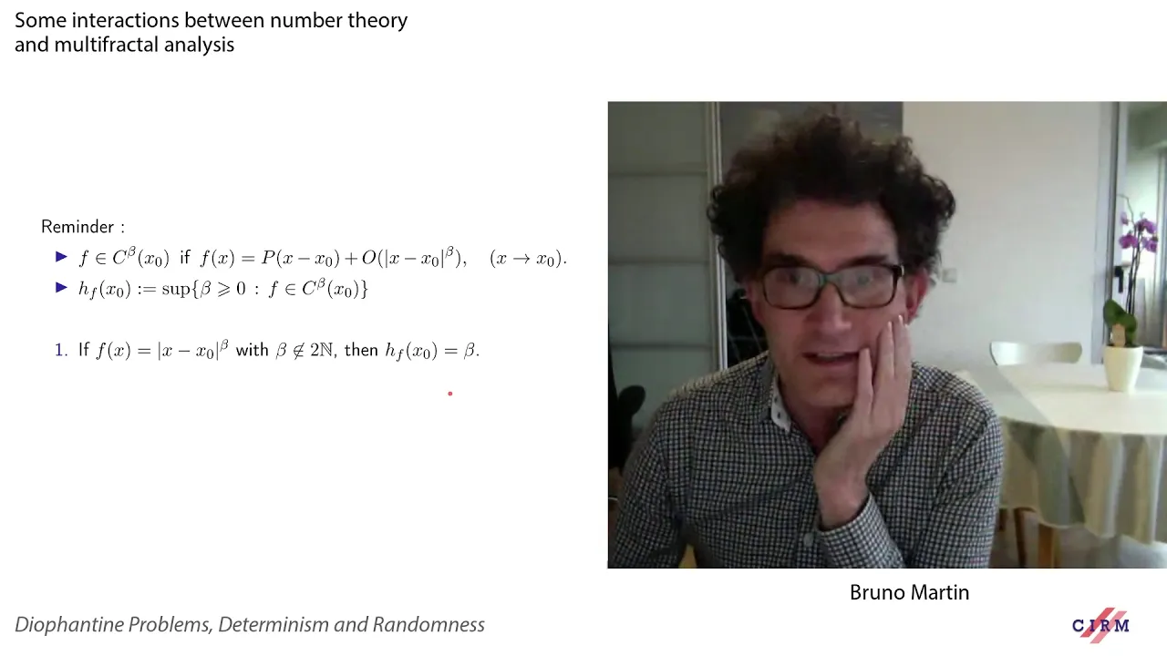 Bruno Martin: Some interactions between number theory and multifractal analysis