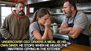 Undercover CEO Orders a Meal at His Diner. He Stops When He Hears the Waitress Crying in the Kitchen