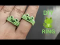 Bead frog ring seed bead ring peyote stitch beading tutorial