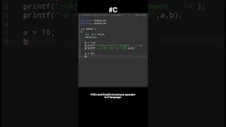 Prefix and Postfix increment operator in c