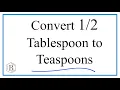 How to convert tablespoon tbsp to teaspoons tsp