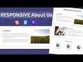 Bootstrap 5 About Us Page Design Responsive About Us Page From Scratch