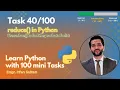 reduce in Python Find the Product of a List Task - Learn Python with 100 tasks