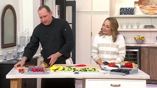 Cooking Light 13-Piece Stainless Steel Cutlery Set w Organizer on QVC