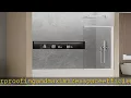 Bathtub Shower Door 44 W x 57 H Bath Tub Door with Sliding Pivot Design inch 5mm Clear