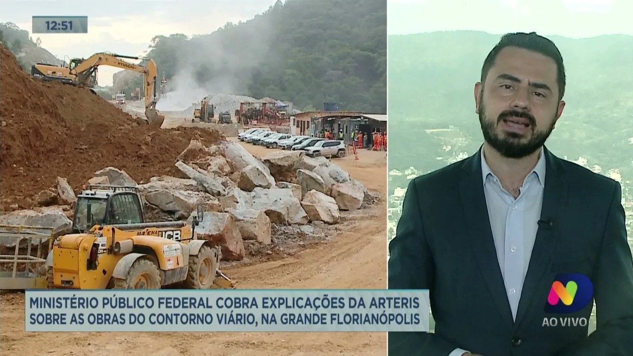 MPF cobra explicações da Arteris sobre as obras do Contorno Viário, em Florianópolis