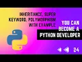 Inheritance Super Keyword Polymorphism with example Python Tutorial Series EMC Academy