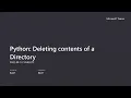 Python How to delete the contents of a
