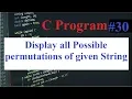 C Program Display all possible permutations of given string