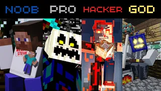 WINNING WITH EVERY COMPLETE MINECRAFT SKIN Forsaken - NOOB VS PRO VS HACKER VS GOD