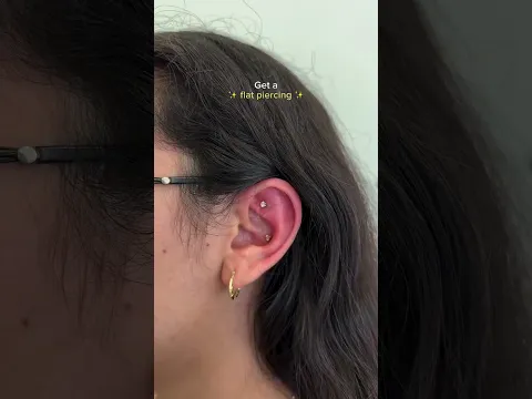 A flat piercing would look amazing on you 👀✨ #earstyling #flatpiercing