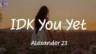 Download IDK You Yet - Alexander 23 (Lyrics) MP3