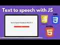Text to speech with HTML CSS JAVASCRIPT HTML CSS Javascript Mini Project For Beginners