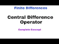 57 Central Difference Operator Finite Differences