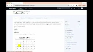 Java Date and Time HackerRank