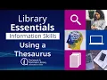 Advanced Literature Search part 3 - Using a thesaurus