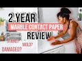 2 YEAR PEEL AND STICK Marble Countertop Contact Paper REVIEW Update Tour