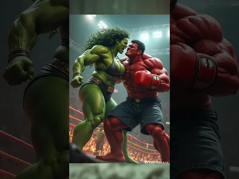 Hulk with his cousin😱 Shehulk Vs Redhulk #hulk #shorts #shortvideo