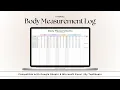Body Measurement Log Step-by-Step Tutorial for Google Sheets Microsoft Excel