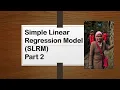 Simple Linear Regression Model Part 2 Standard Error Manual Calculation
