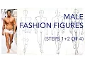 Male Fashion Figures Steps 1 and 2 of 4 Figuring Out the Pose Proportions